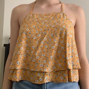 NWT forever 21 yellow floral top